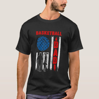 Retro Basketbal Papa Daddy Verenigde Staten Amerik T-shirt