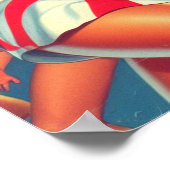 Retro Basketbal Pin-up Poster (Hoek)