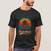 Retro Basketbal Sunset Design T-shirt (Voorkant)