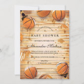 Retro Basketball Baby Shower Kaart (Voorkant)