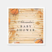Retro Basketball Baby Shower Servet (Voorkant)