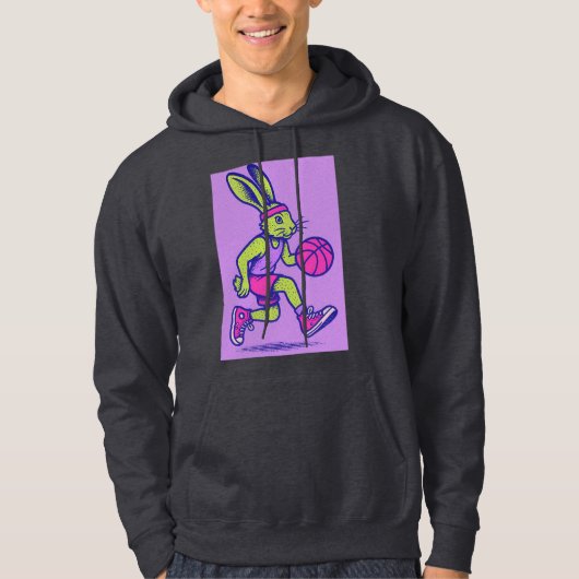 Retro Basketball Bunny Hoodie (Voorkant)