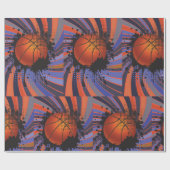 Retro Basketball Cadeaupapier (Vlak)