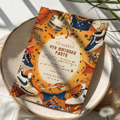 Retro Basketball Court Birthday Kaart