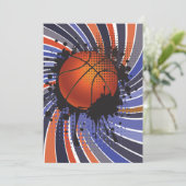 Retro Basketball Kaart (Staand voorkant)