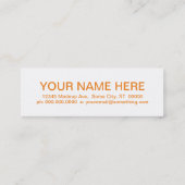 retro BASKETBALL Mini Visitekaartje (Achterkant)