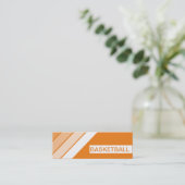 retro BASKETBALL Mini Visitekaartje (Staand voorkant)