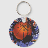 Retro Basketball Play Ball Sports Sleutelhanger (Voorkant)