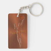 Retro  Basketball Sleutelhangers Gepersonaliseerd (achterkant)
