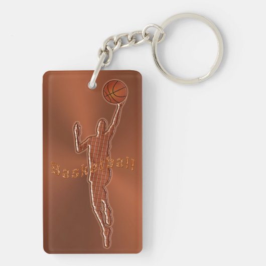 Retro  Basketball Sleutelhangers Gepersonaliseerd (achterkant)