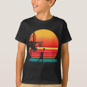 Retro Basketball Sunset  T-shirt (Voorkant)