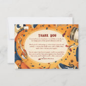 Retro Basketbalveld Verjaardag Bedankkaart (Voorkant)