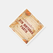 Retro Basketbalveld Verjaardag Servet (Hoek)