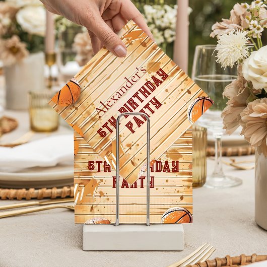 Retro Basketbalveld Verjaardag Servet