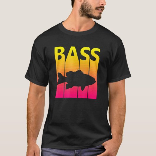 Retro Bass Fishing T-shirt (Voorkant)