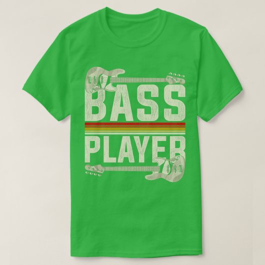 Retro Bass Player But T-shirt (Design voorkant)