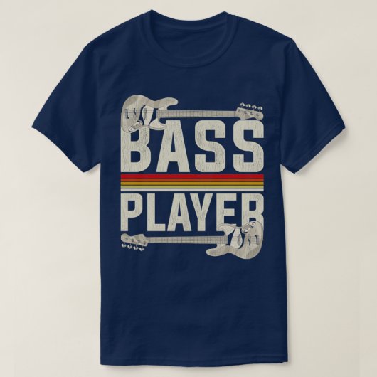Retro Bass Player But T-shirt (Design voorkant)