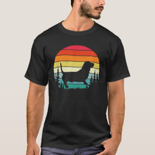Retro  Basset Hound Hondenliefhebber mam Papa Gift T-shirt