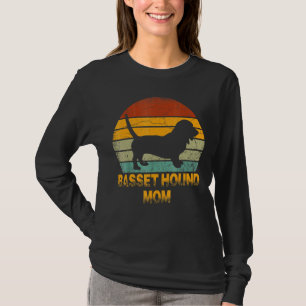 Retro Basset Hound Ma Doxie Dog Eigenaar moeder Pe T-shirt