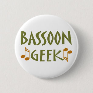 Retro Basson Geek Design Ronde Button 5,7 Cm