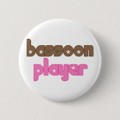 Retro Bassoon Ronde Button 5,7 Cm (Voorkant)