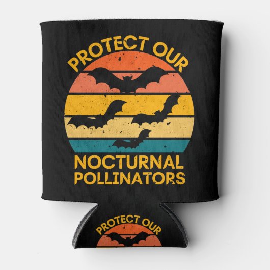 Retro Bat  Spooky Blikjeskoeler (Voorkant)