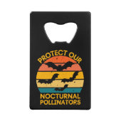 Retro Bat  Spooky Creditkaart Flessenopener (Voorkant)