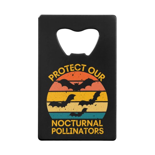 Retro Bat  Spooky Creditkaart Flessenopener (Voorkant)