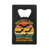 Retro Bat  Spooky Creditkaart Flessenopener (Achterkant)