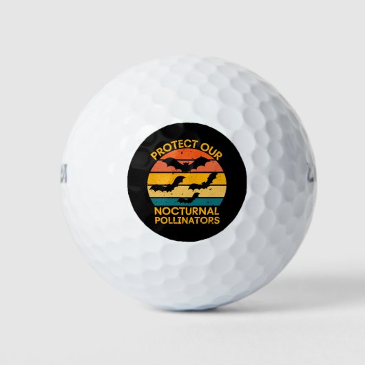 Retro Bat  Spooky Golfballen (Voorkant)
