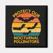 Retro Bat Spooky Magneet (Voorkant)