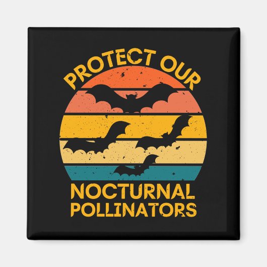 Retro Bat  Spooky Magneet (Voorkant)