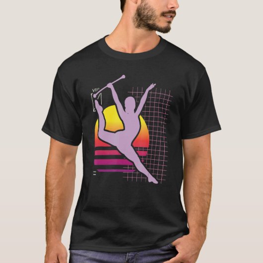 Retro Baton Twirling Majorette Baton Twirler T-shirt (Voorkant)