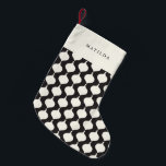 retro bauble gepersonaliseerd geschenk kerst kleine kerstsok<br><div class="desc">retro bauble personalized gift kerst stocking design. De kleur kan worden aangepast aan uw decor.</div>