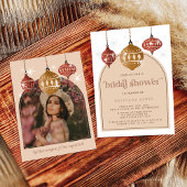 Retro Bauble Ornament Kerst Vrijgezellenfeest Kaart