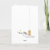 Retro Baubles / Ornamenten Kerst Kaart -Roze (Achterkant)