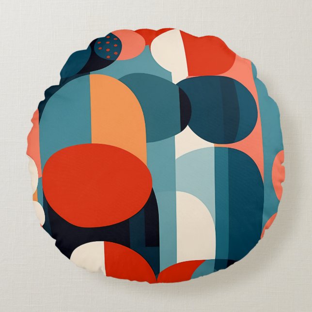 Retro Bauhaus Boog Kussen (Voorkant)