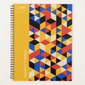 Retro Bauhaus Geometrische Gepersonaliseerde Plann Planner (Voorkant)