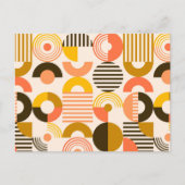 Retro Bauhaus Modern Art Circle Patroon Briefkaart (Voorkant)
