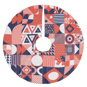Retro Bauhaus ontwerp, kleurrijke geometrische. Kerstboom Rok