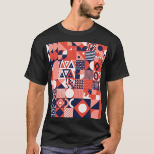 Retro Bauhaus ontwerp, kleurrijke geometrische. T-shirt