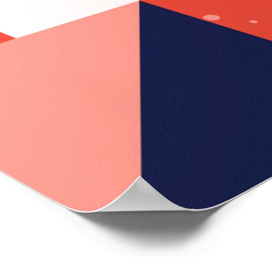  retro bauhaus ontwerp  naadloos poster (Hoek)