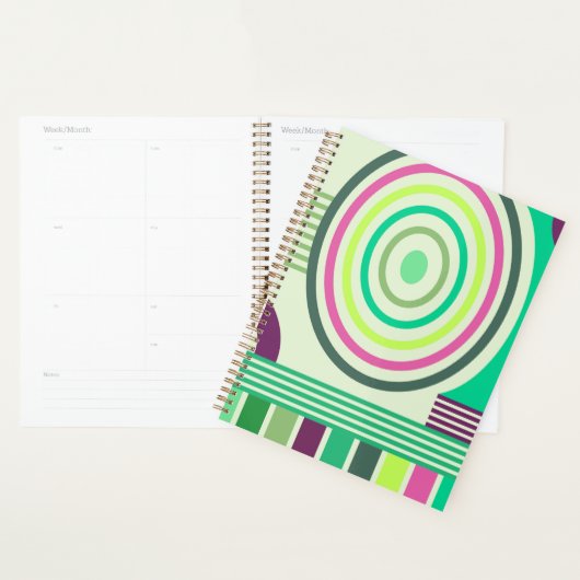 Retro Bauhaus Patroon  Planner (Display)