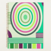 Retro Bauhaus Patroon  Planner (Voorkant)