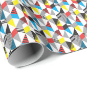 Retro Bauhaus Stijl: Naadloos Abstract Cadeaupapier (Rol Hoek)