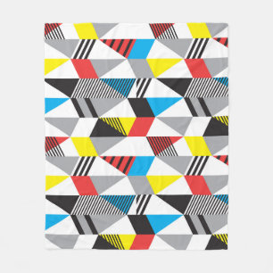 Retro Bauhaus Stijl: Naadloos Abstract Fleece Deken