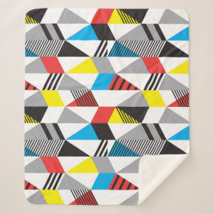 Retro Bauhaus Stijl: Naadloos Abstract Sherpa Deken