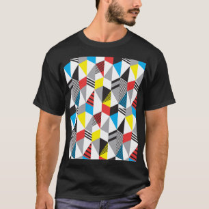 Retro Bauhaus Stijl: Naadloos Abstract T-shirt