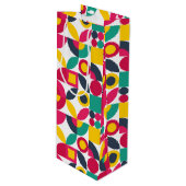 Retro Bauhaus Wijn Cadeautas (Voorkant Gekanteld)