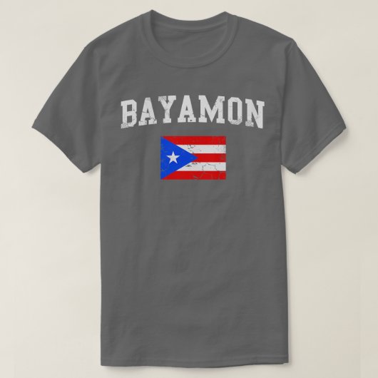 Retro Bayamon Puerto Rico Flag T-shirt (Design voorkant)